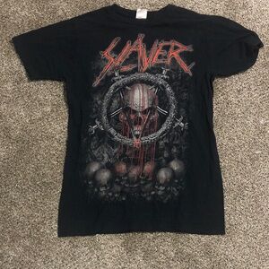 Bay Island Black and Red Slayer Skull T-Shirt